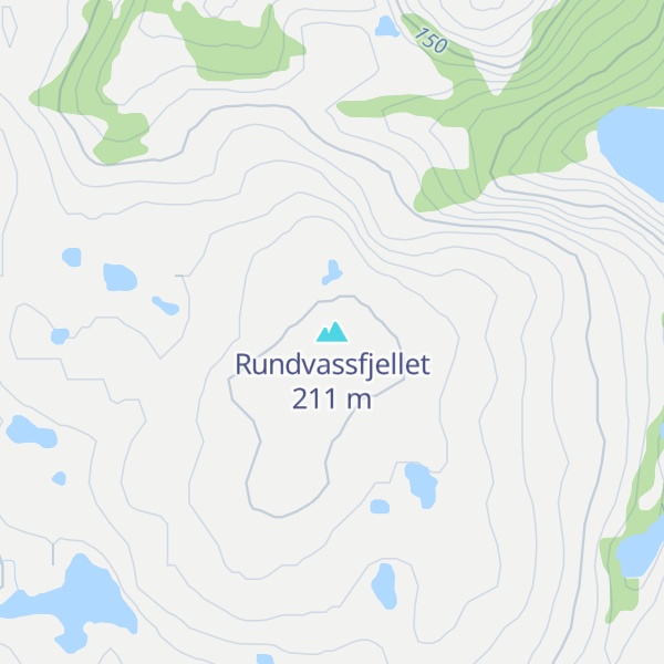 Map of Rundvassfjellet
