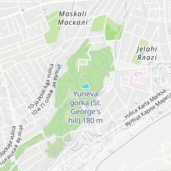 Map of Yurieva gorka (St. George's hill)
