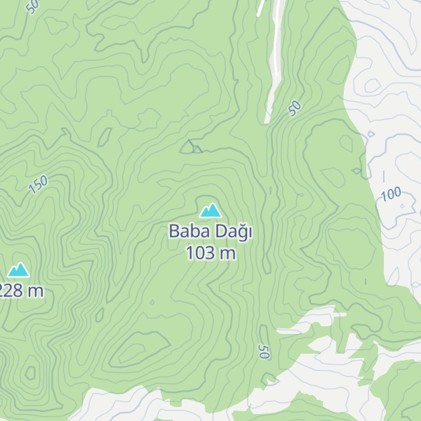 Map of Baba Dağı