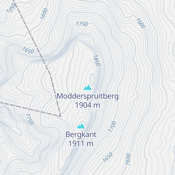 Map of Modderspruitberg