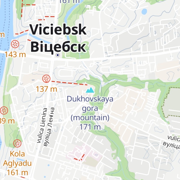Map of Dukhovskaya gora (mountain)