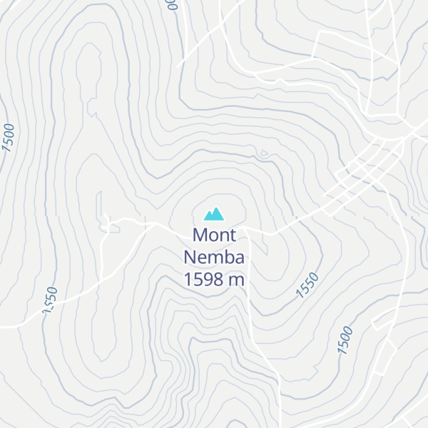 Map of Mont Nemba
