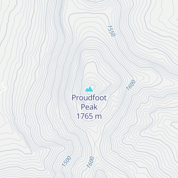 Map of Proudfoot Peak