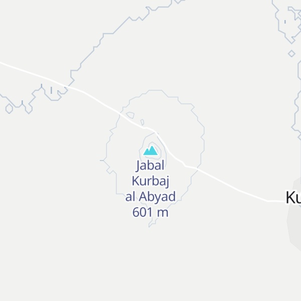 Map of Jabal Kurbaj al Abyad