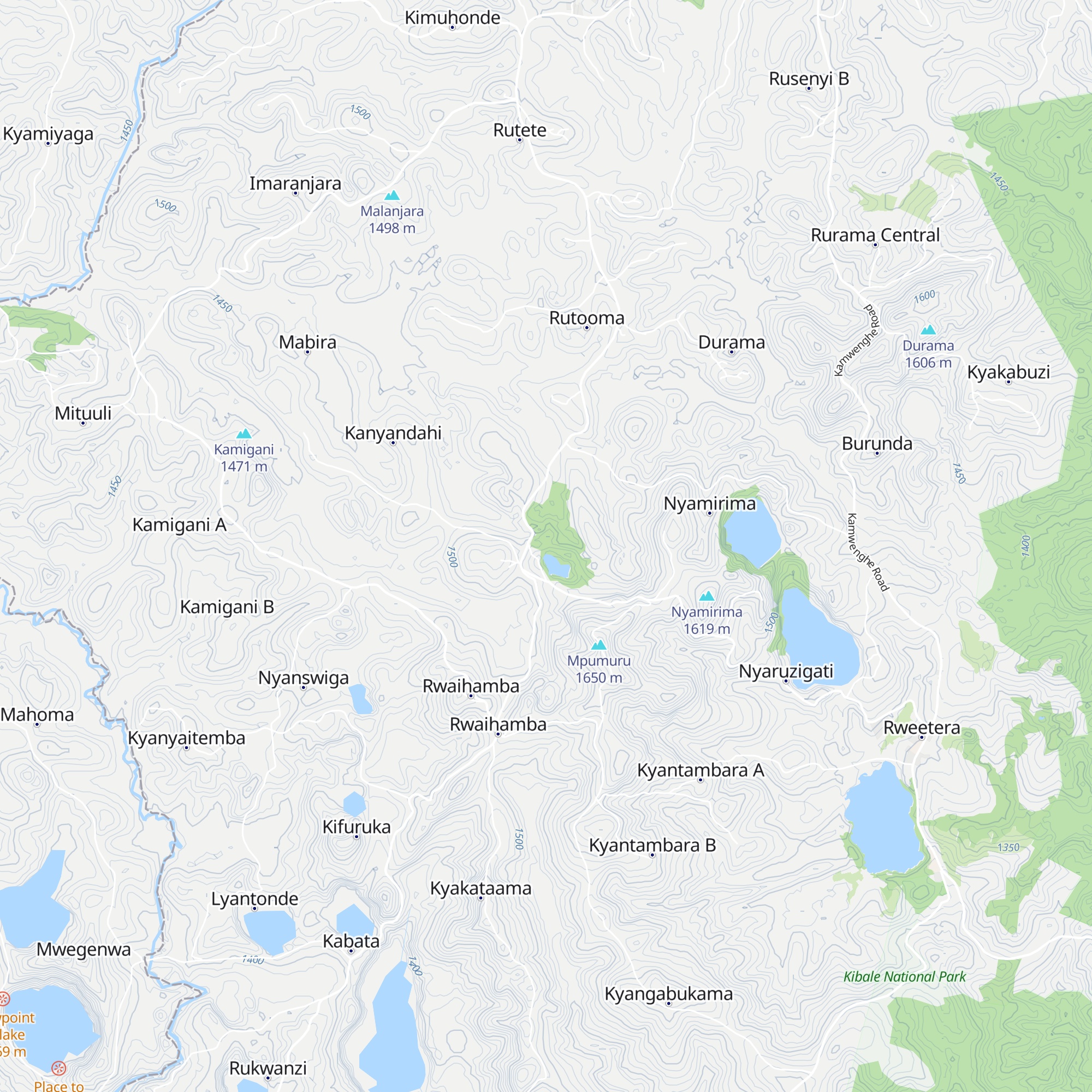 Lake Nkuruba Nature Reserve & Community Campsite map
