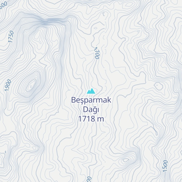 Map of Beşparmak Dağı