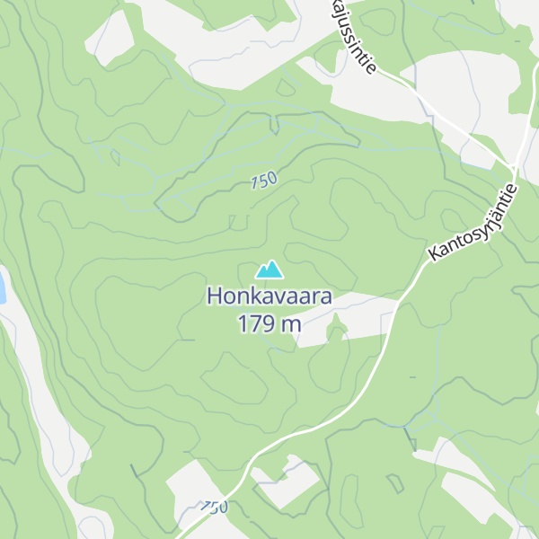 Map of Honkavaara