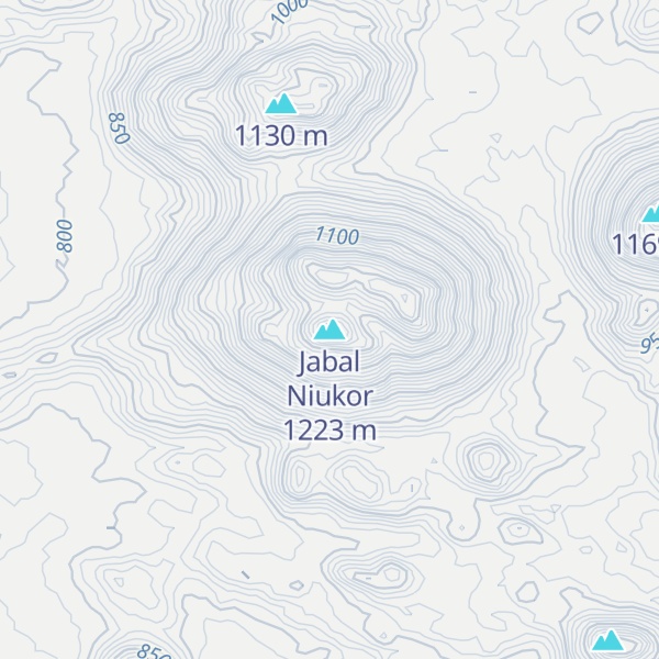 Map of Jabal Niukor
