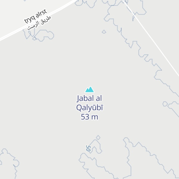 Map of Jabal al Qalyūbī