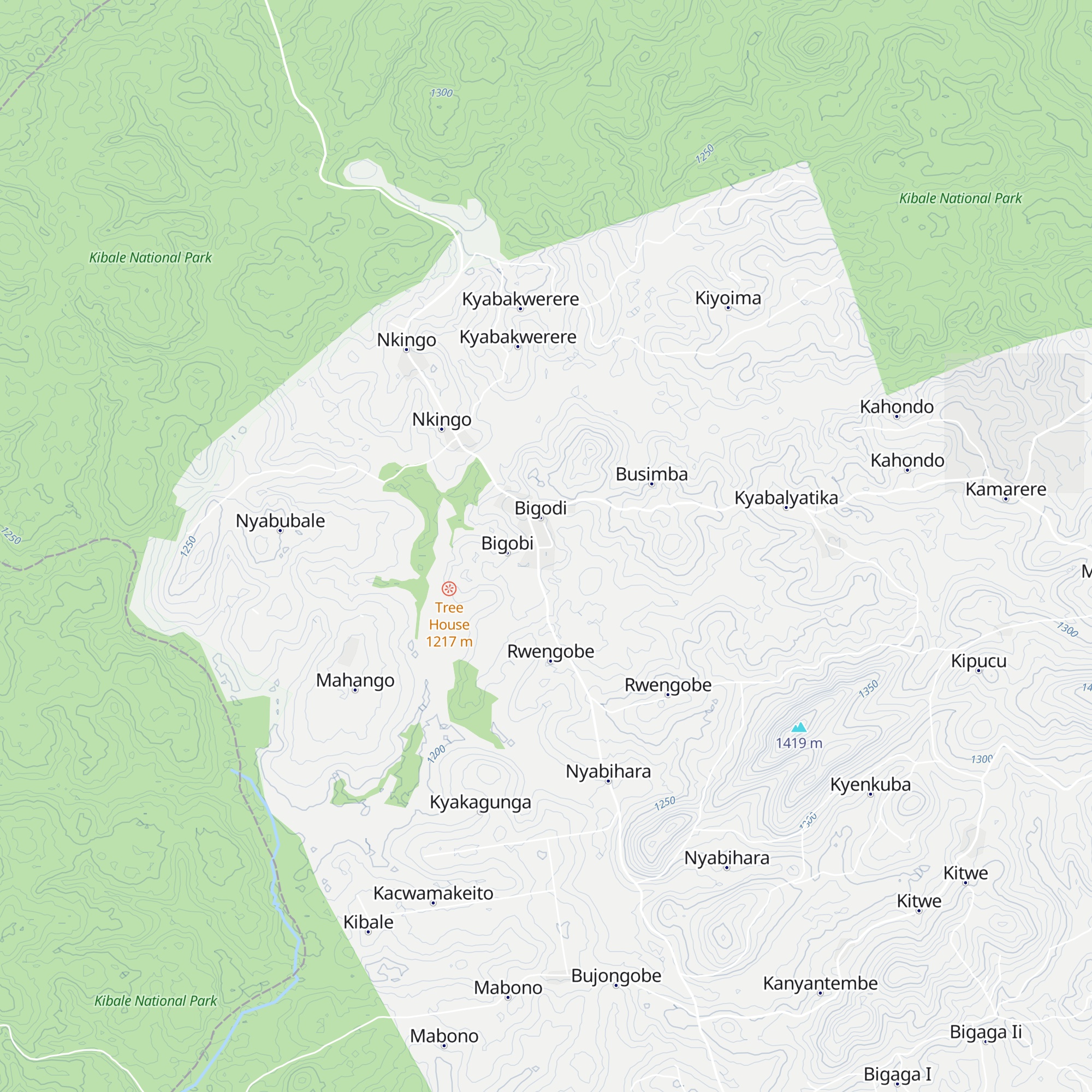 Kibale Forest Lodge map