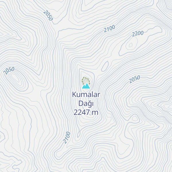 Map of Kumalar Dağı