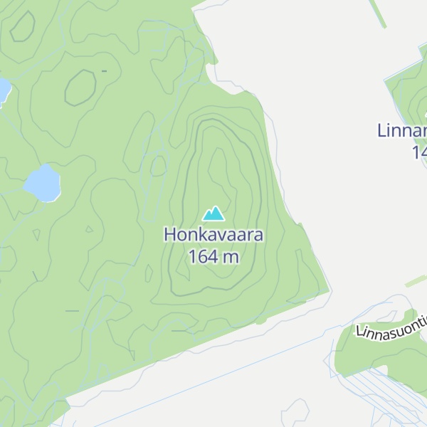 Map of Honkavaara