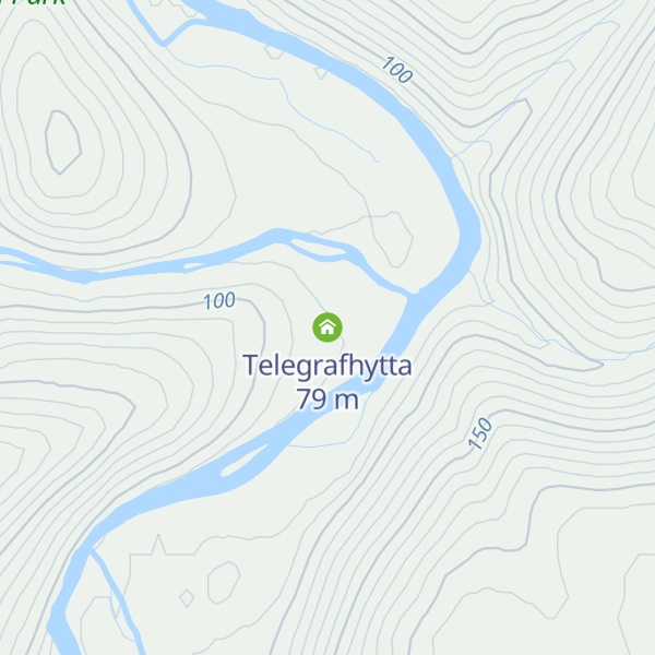 Map of Telegrafhytta