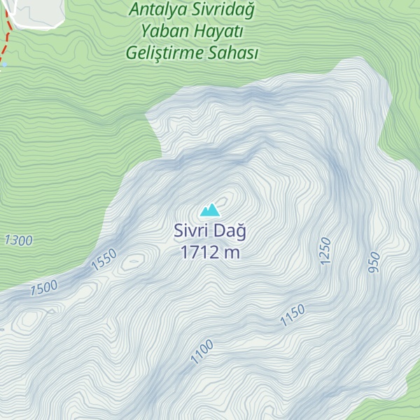 Map of Sivri Dağ