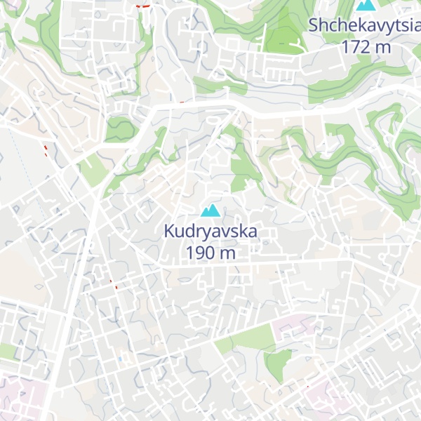 Map of Kudryavska