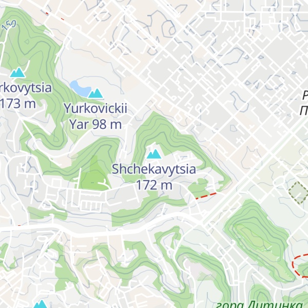 Map of Shchekavytsia