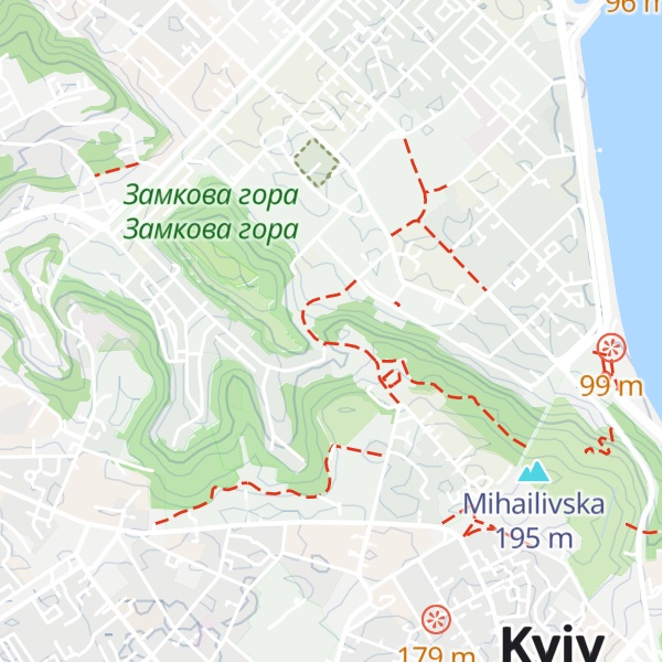 Map of Uzdyhalnytsia Hill