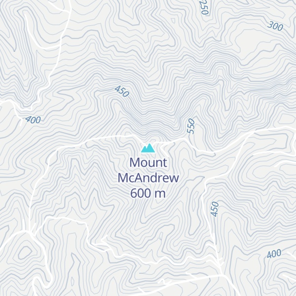 Map of Mount McAndrew