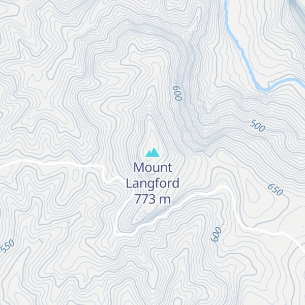 Map of Mount Langford