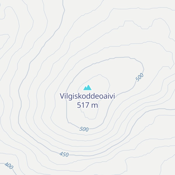Map of Vilgiskoddeoaivi