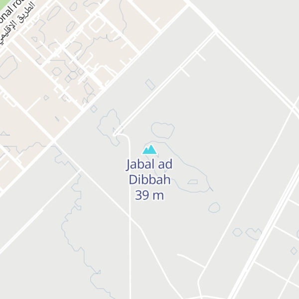 Map of Jabal ad Dibbah