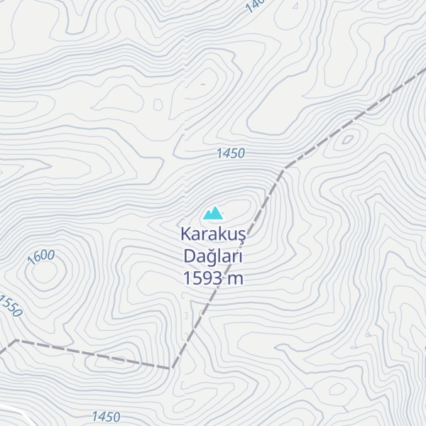 Map of Karakuş Dağları