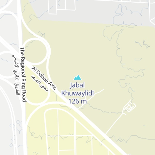 Map of Jabal Khuwaylidī