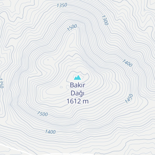 Map of Bakır Dağı