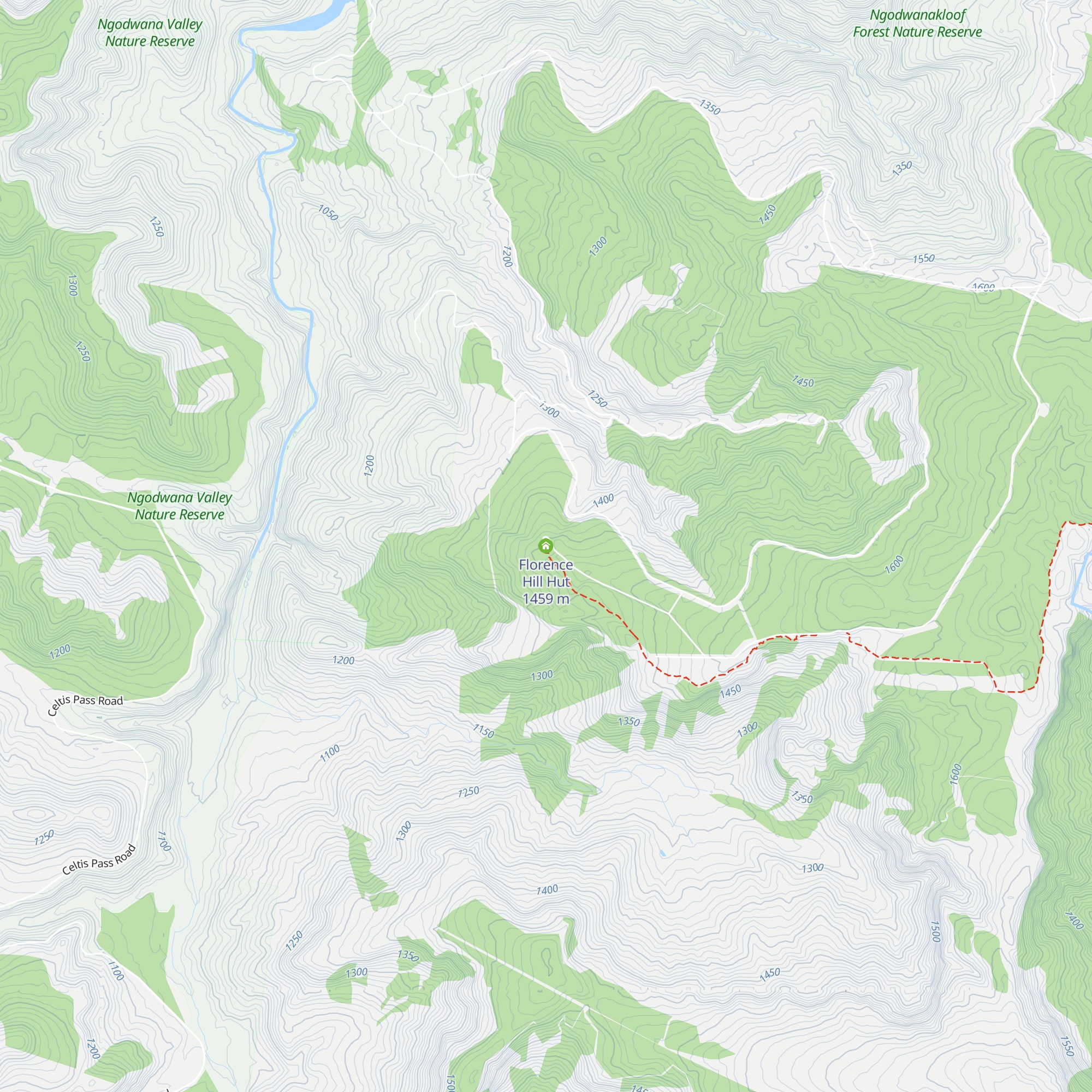 Florence Hill Hut map