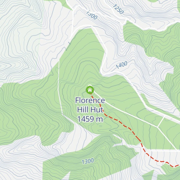 Map of Florence Hill Hut