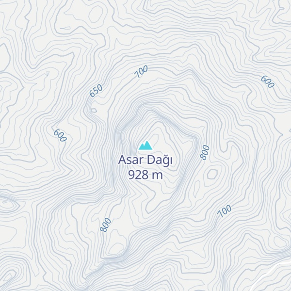 Map of Asar Dağı