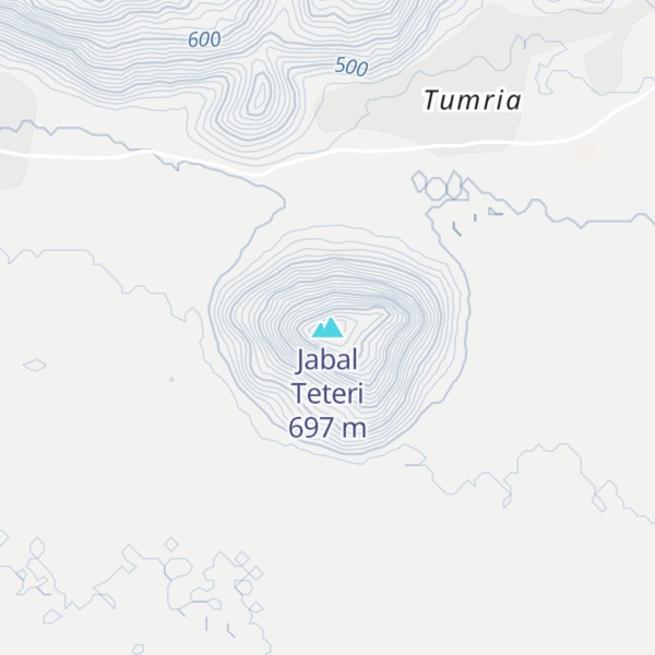Map of Jabal Teteri