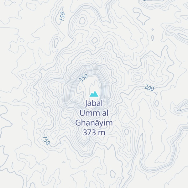 Map of Jabal Umm al Ghanāyim