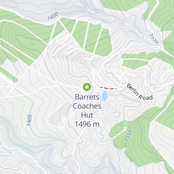 Map of Barrets Coaches Hut