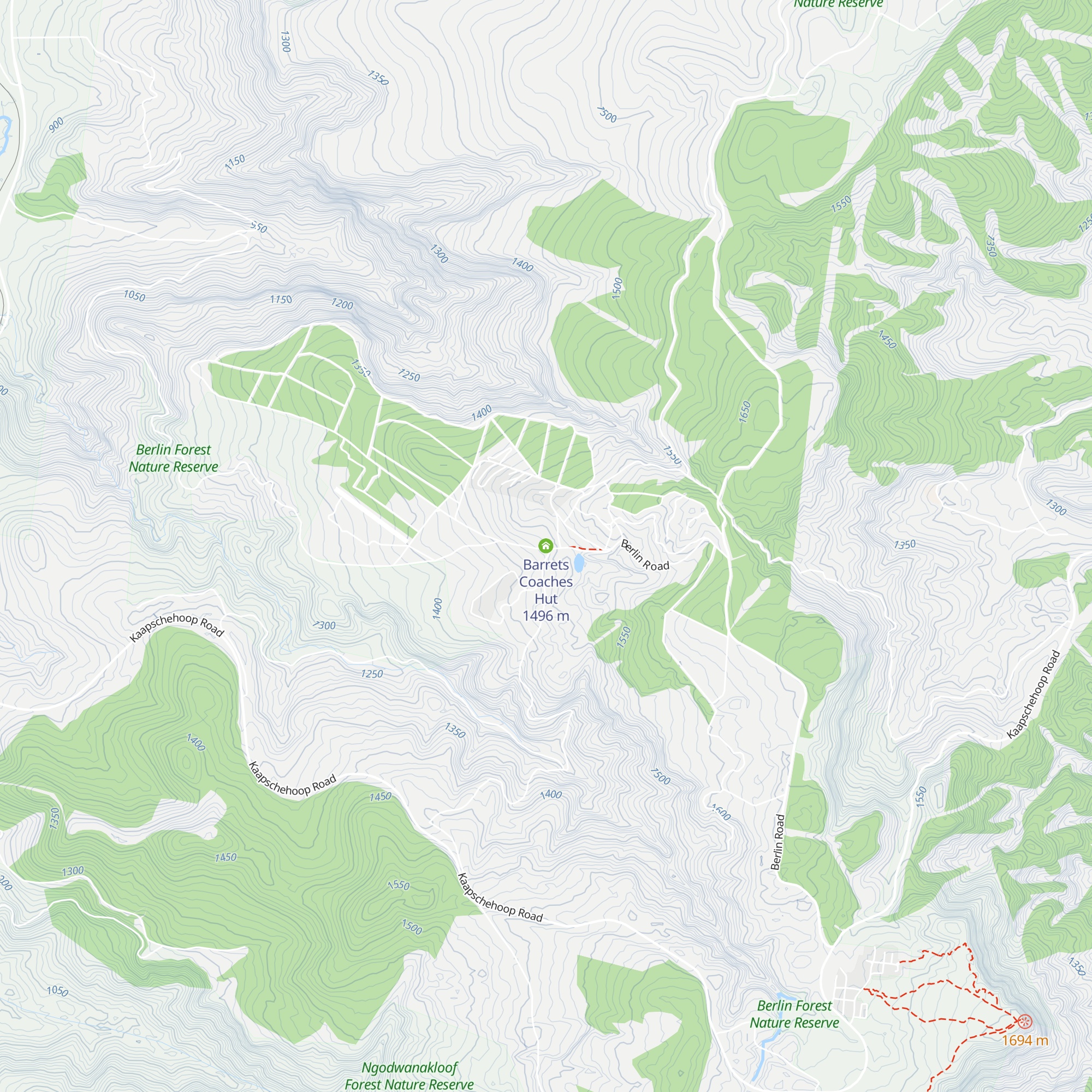 Barrets Coaches Hut map