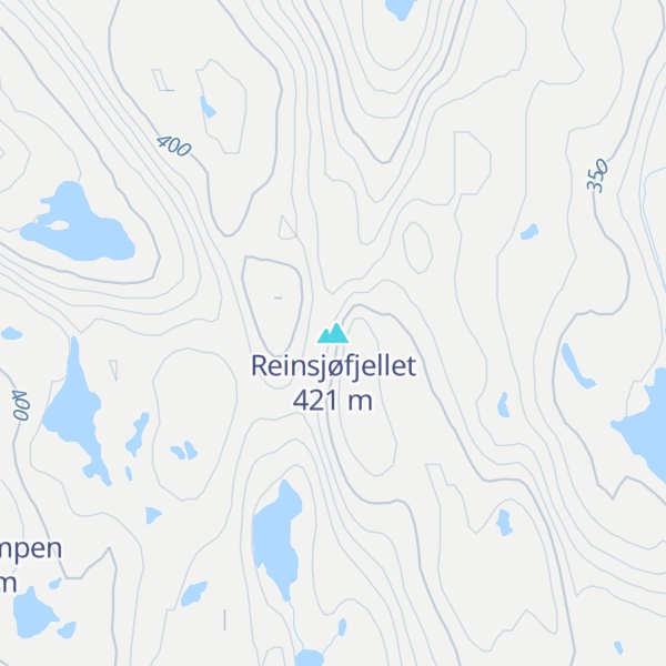 Map of Reinsjøfjellet