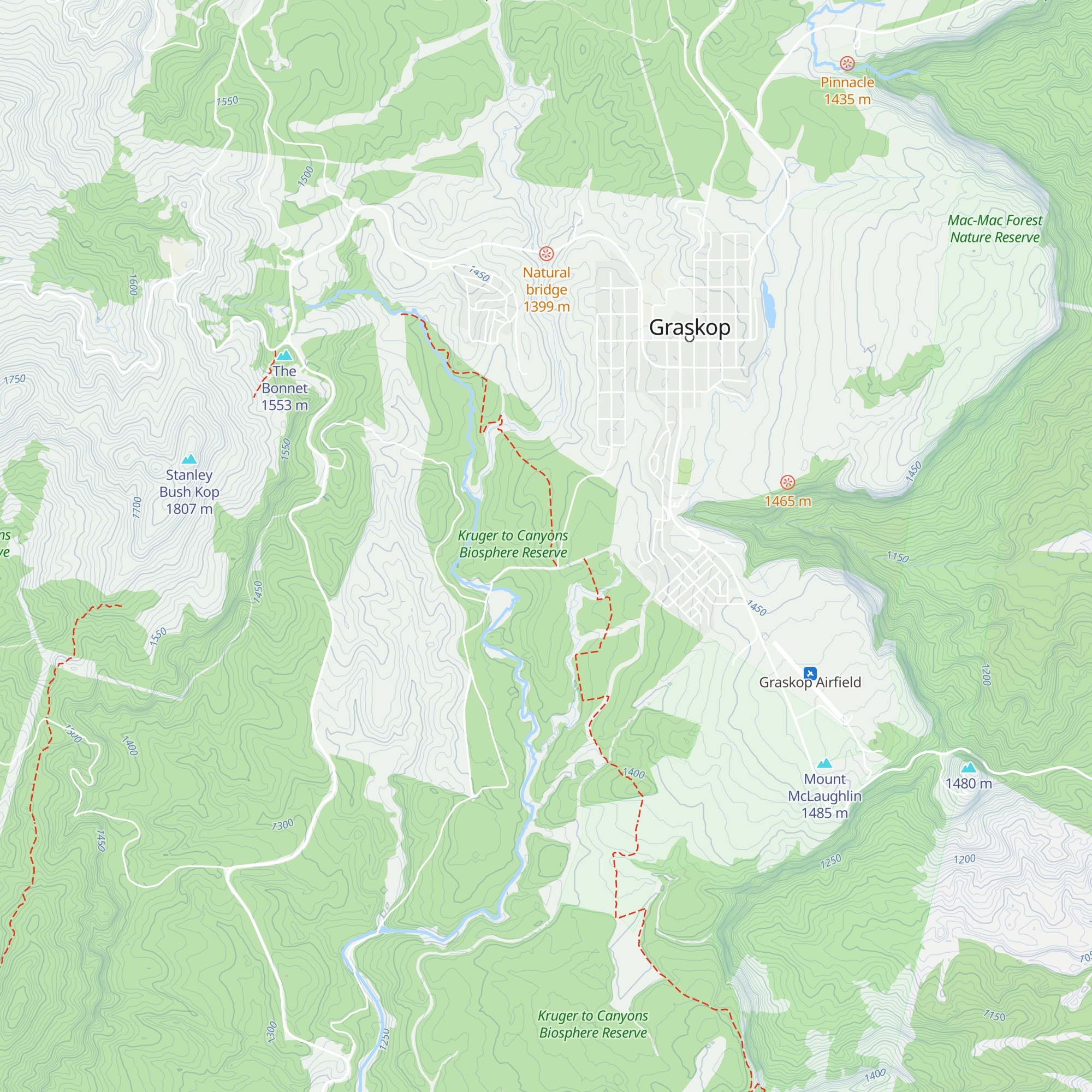 Graskop Hut map