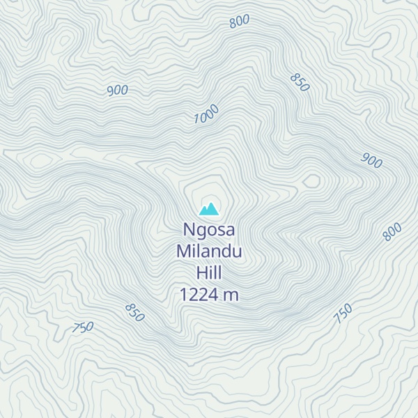Map of Ngosa Milandu Hill