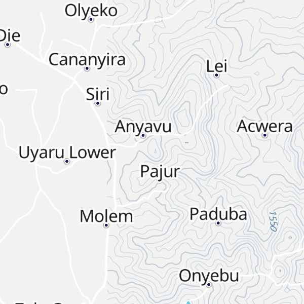 Map of Anyavu hill
