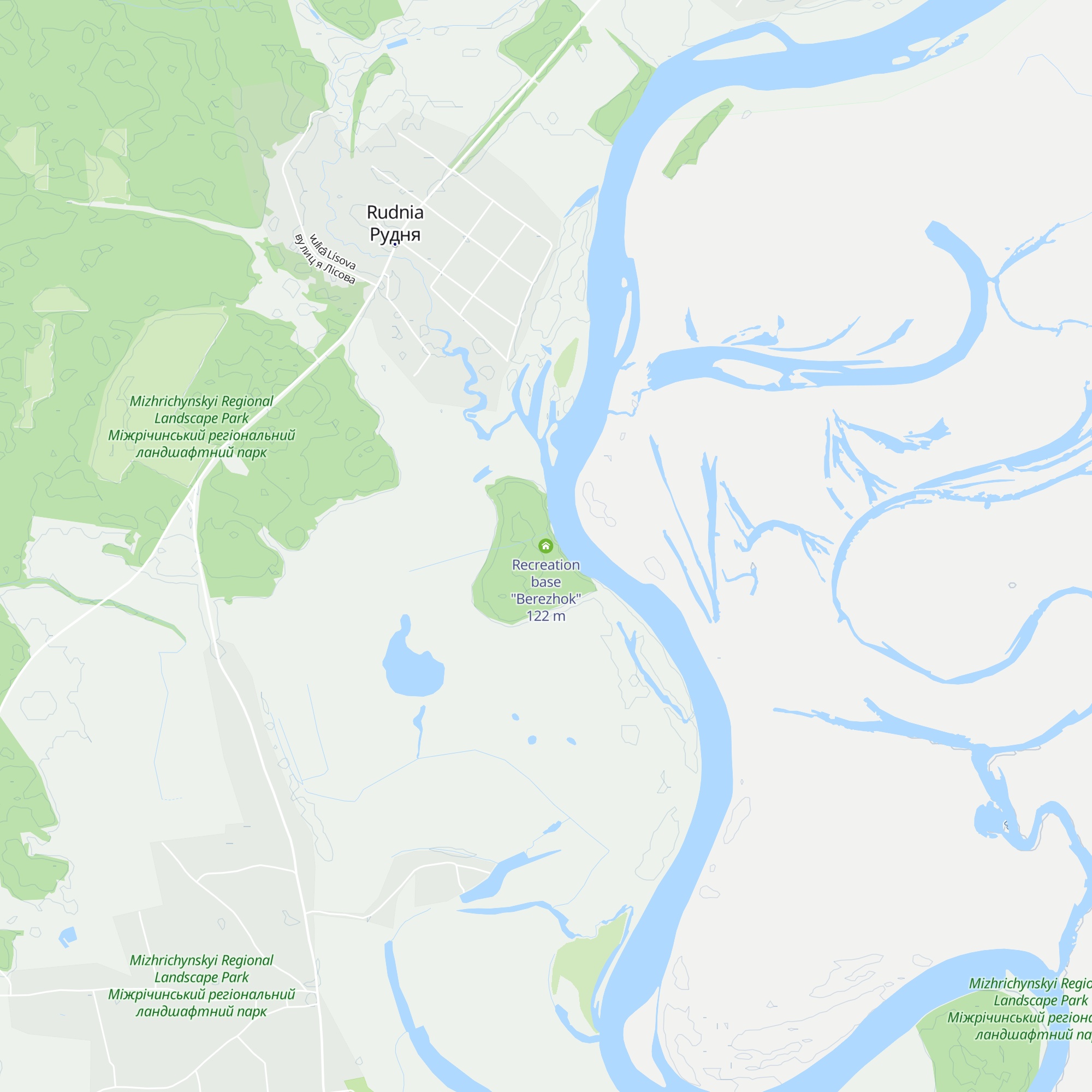 Recreation base "Berezhok" map