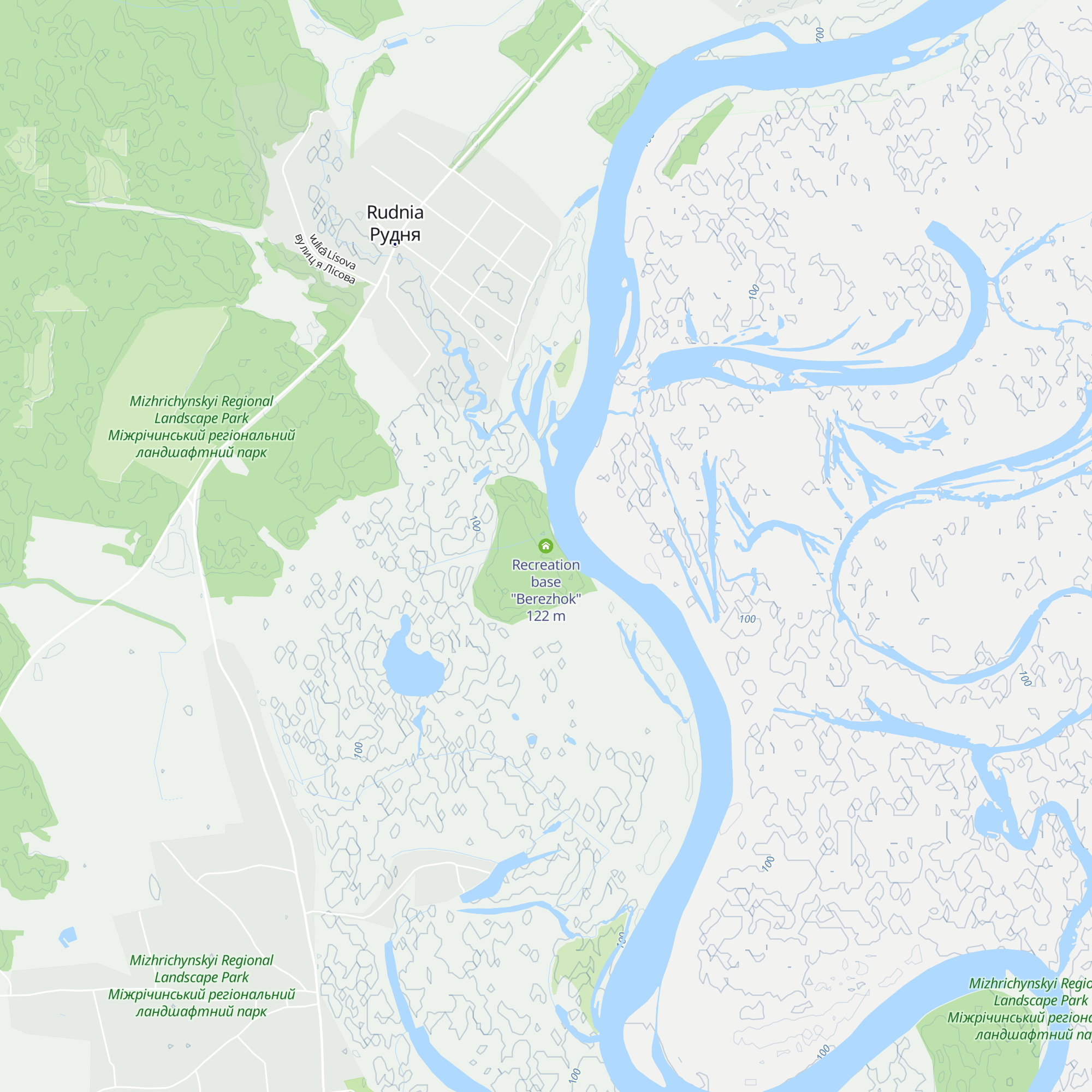 Recreation base "Berezhok" map