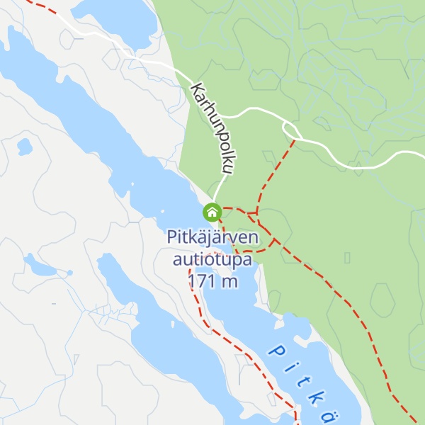 Map of Pitkäjärven autiotupa