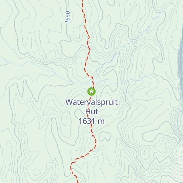 Map of Watervalspruit Hut