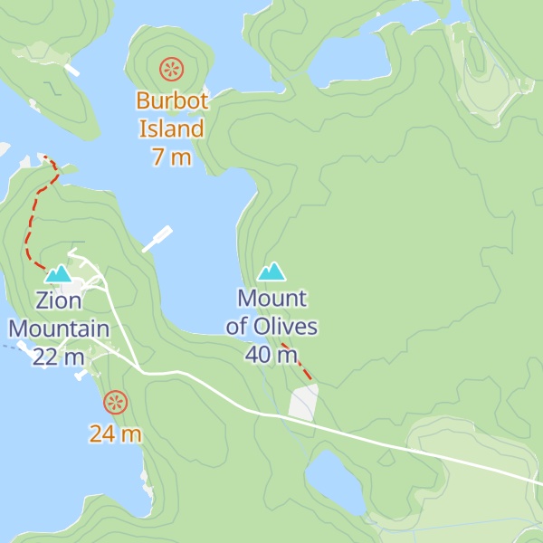 Map of Mount of Olives