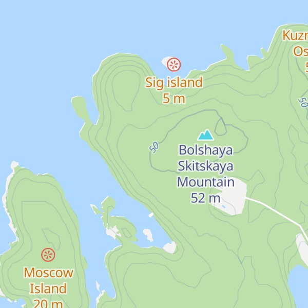 Map of Kamennaya Mountain