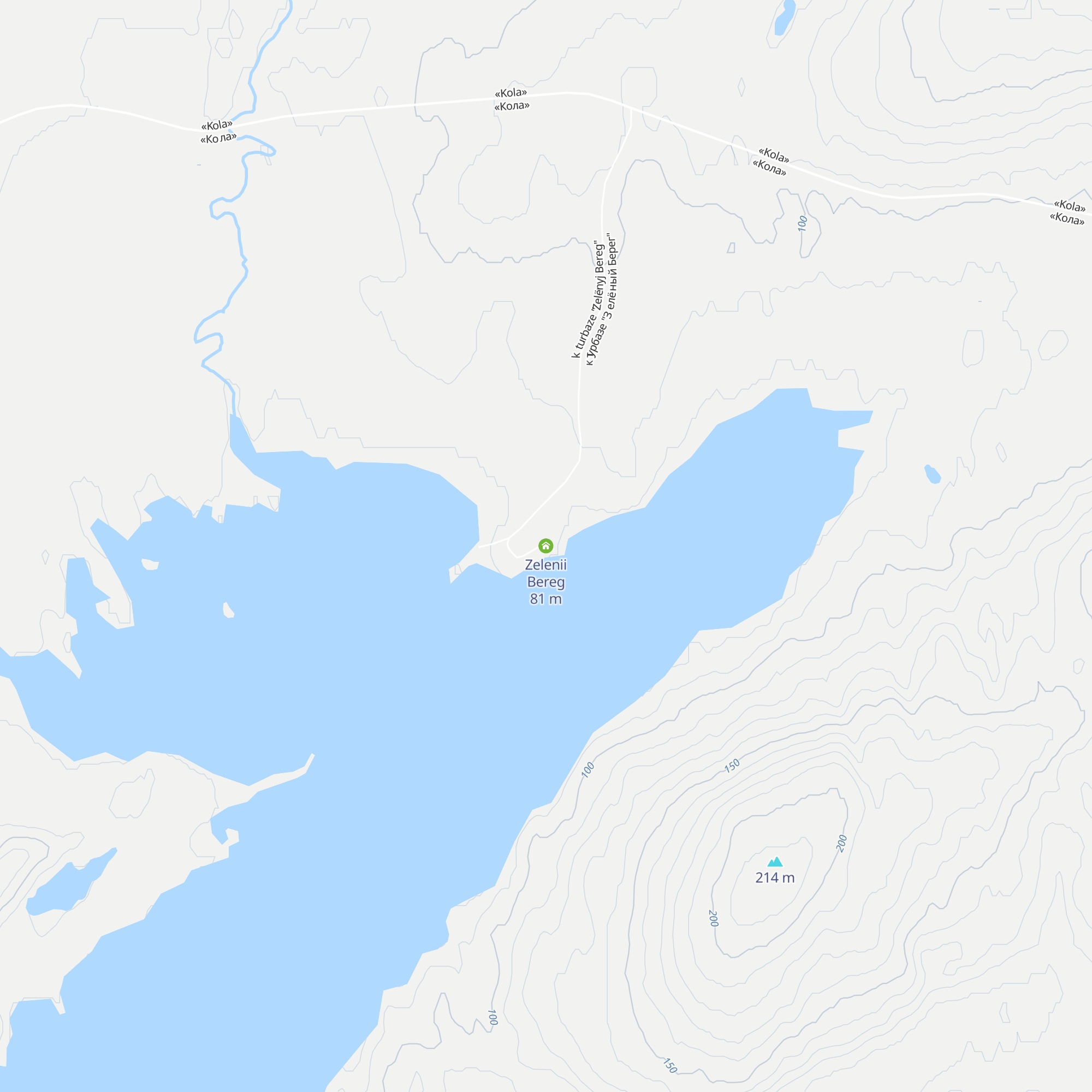Zelenii Bereg map