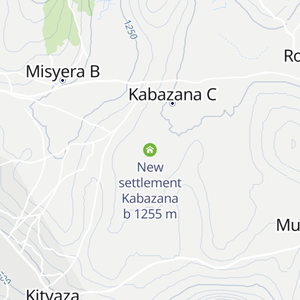 Map of New settlement Kabazana b