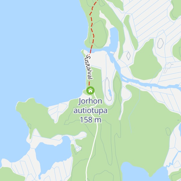 Map of Jorhon autiotupa