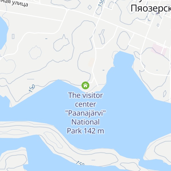 Map of The visitor center "Paanajärvi" National Park