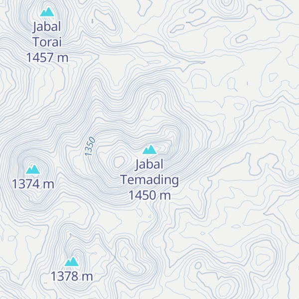 Map of Jabal Temading